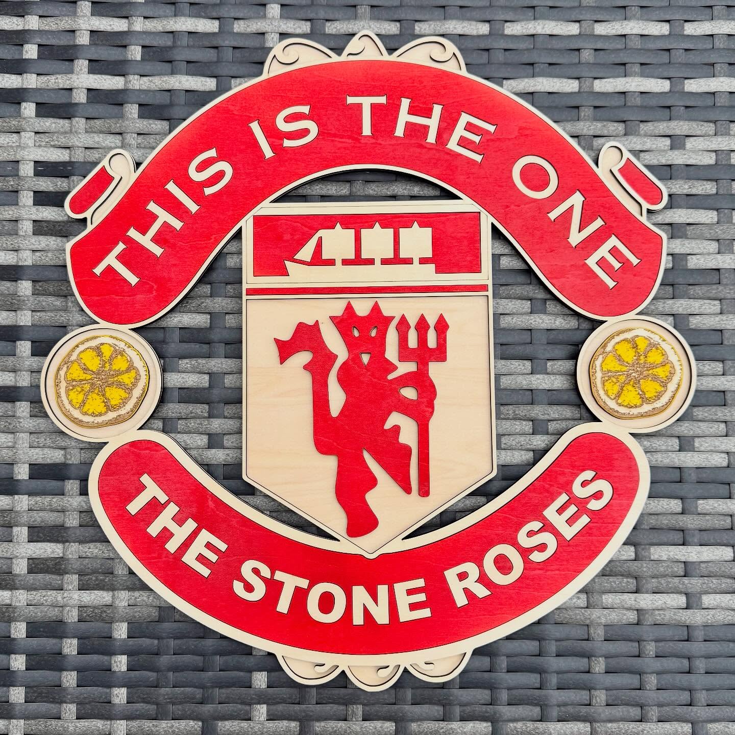 Stone Roses Football Plaque